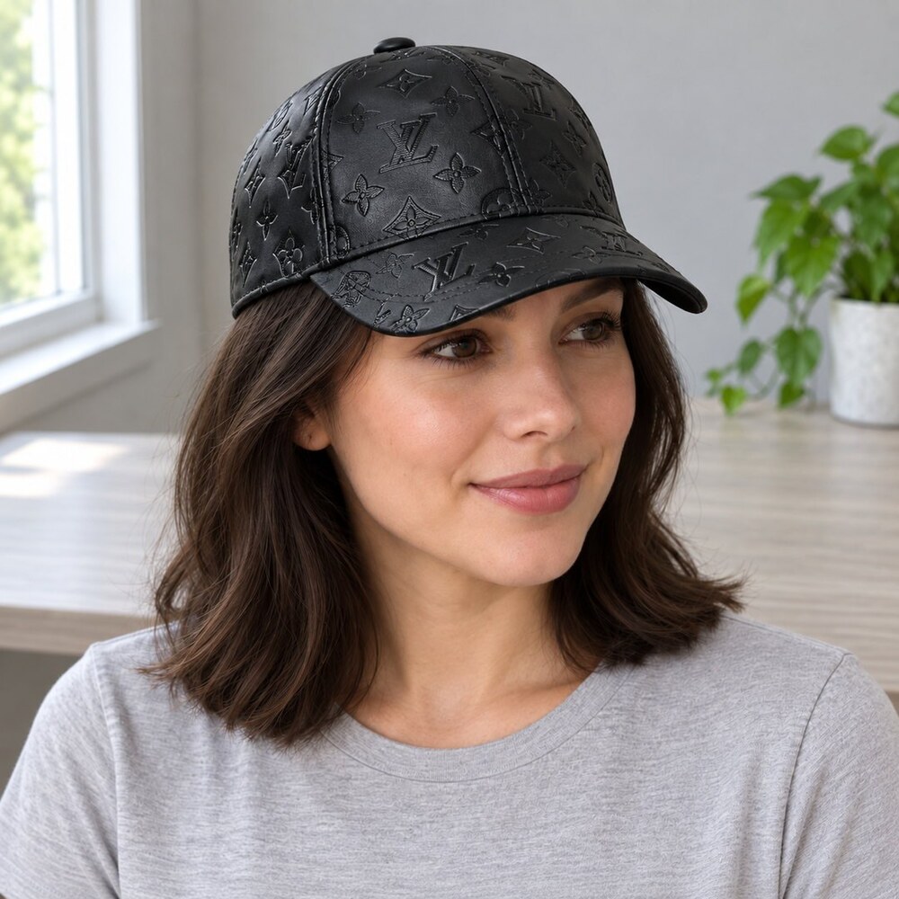 Louis Vuitton Black Tonal Monogram Cap - Picture 2 of 6
